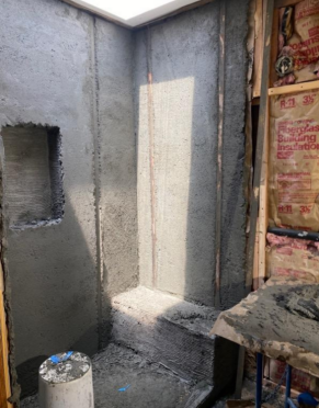 An image of residential construction in process